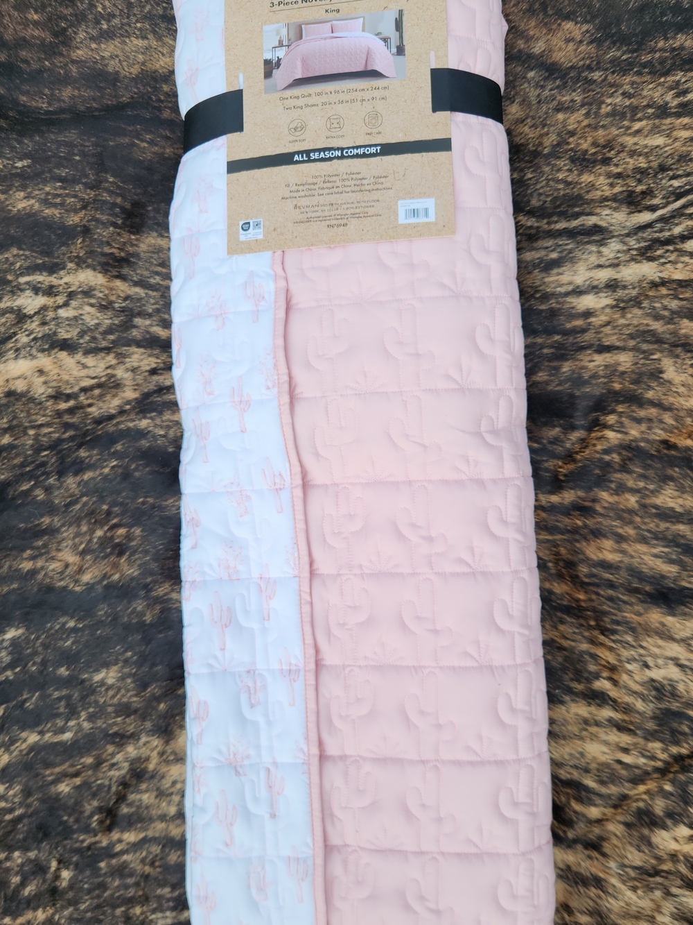 Wrangler King Size Pink Quilted 3-Piece Comforter Set